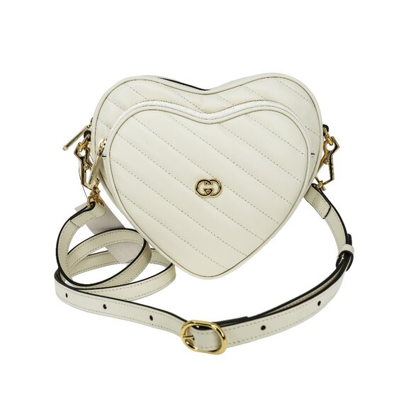 Gucci Matelasse Leather Interlocking G Heart Crossbody Bag - Picture 1 of 10